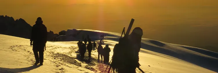 Barafu Camp to Uhuru Peak, then descending to Mweka Camp: