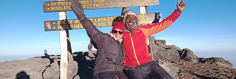 Barafu camp  - Uhuru Peak  - (summit point) Mweka camp 