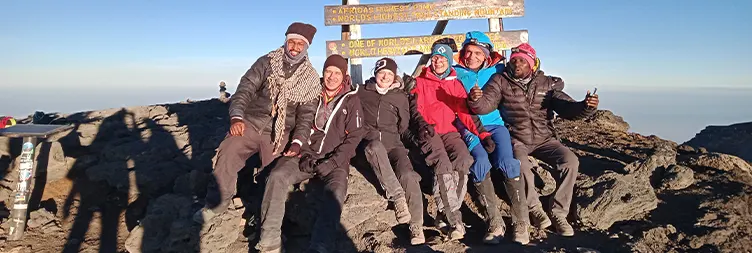 Barafu Camp to Uhuru Peak (summit point)  Back to Barafu Camp then to Mweka Camp: 