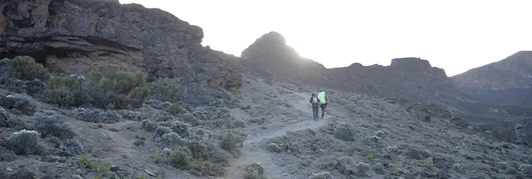 From Kikelewa Camp - Mawenzi Tarn Hut On the third day   