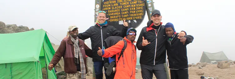Shira Cave Camp (3,845m) â€“ Lava Tower (4,640m) â€“ Barranco Camp (3,960m).