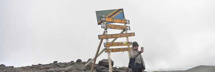 School Hut to Summit down to Mweka Camp.