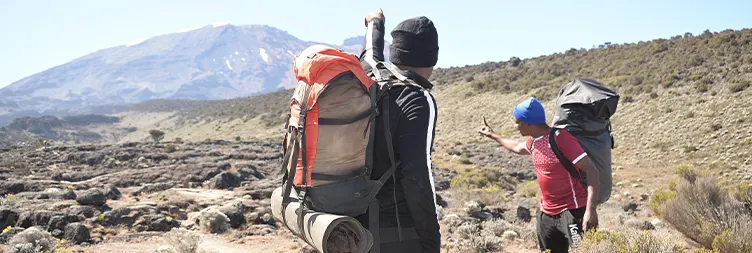 Shira 2 Camp climb to Lava Tower to Moir Hut
