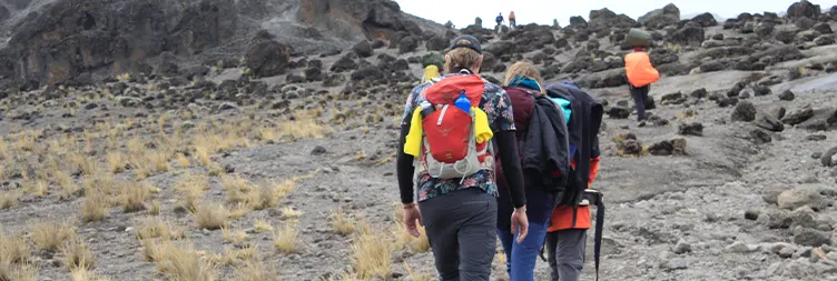 Shira Cave Camp to Barranco Camp.