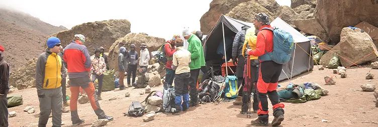 Shira Camp to Barranco Camp via Lava Tower: